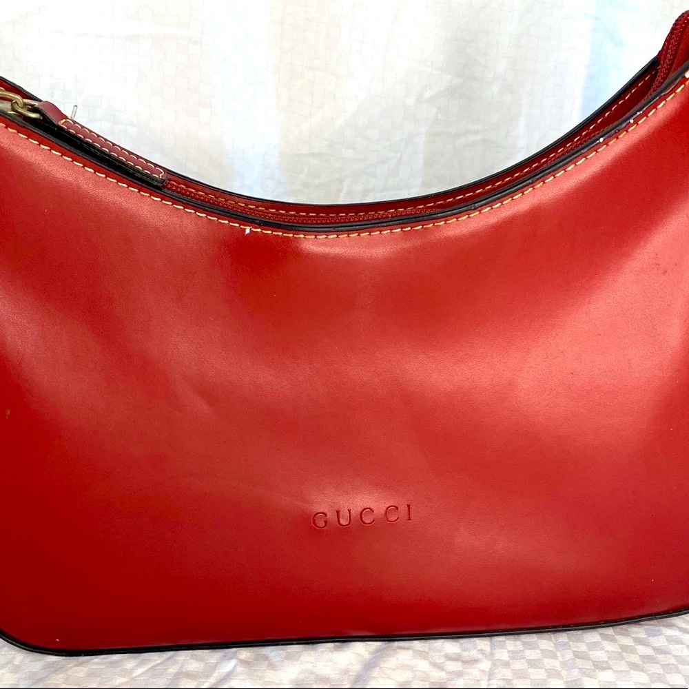 Gucci Embossed Shoulder Handbag